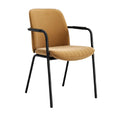 **Eenvoudige, ergonomische stoel met metalen frame en comfortabele bekleding**
