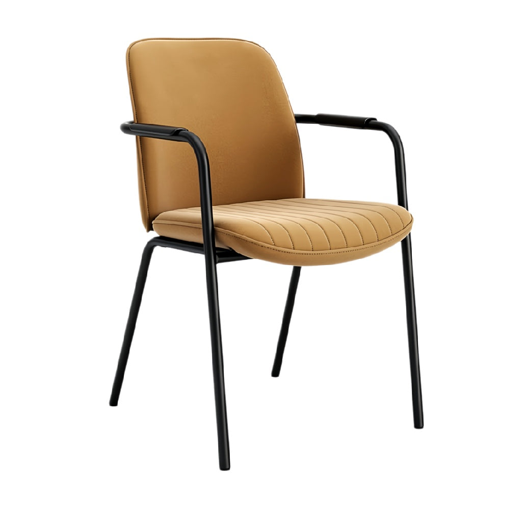 **Eenvoudige, ergonomische stoel met metalen frame en comfortabele bekleding**