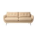 **Moderne beige bank met zachte textuur en ronde lijnen**