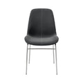 Moderne stoffen stoel met metalen frame