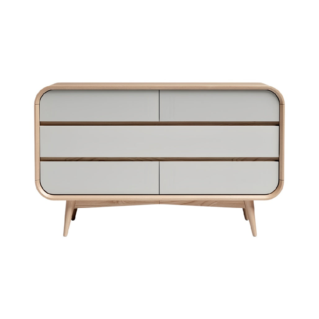 **Technische titel in het Nederlands: Moderne kast met afgeronde hoeken en minimalistisch ontwerp**